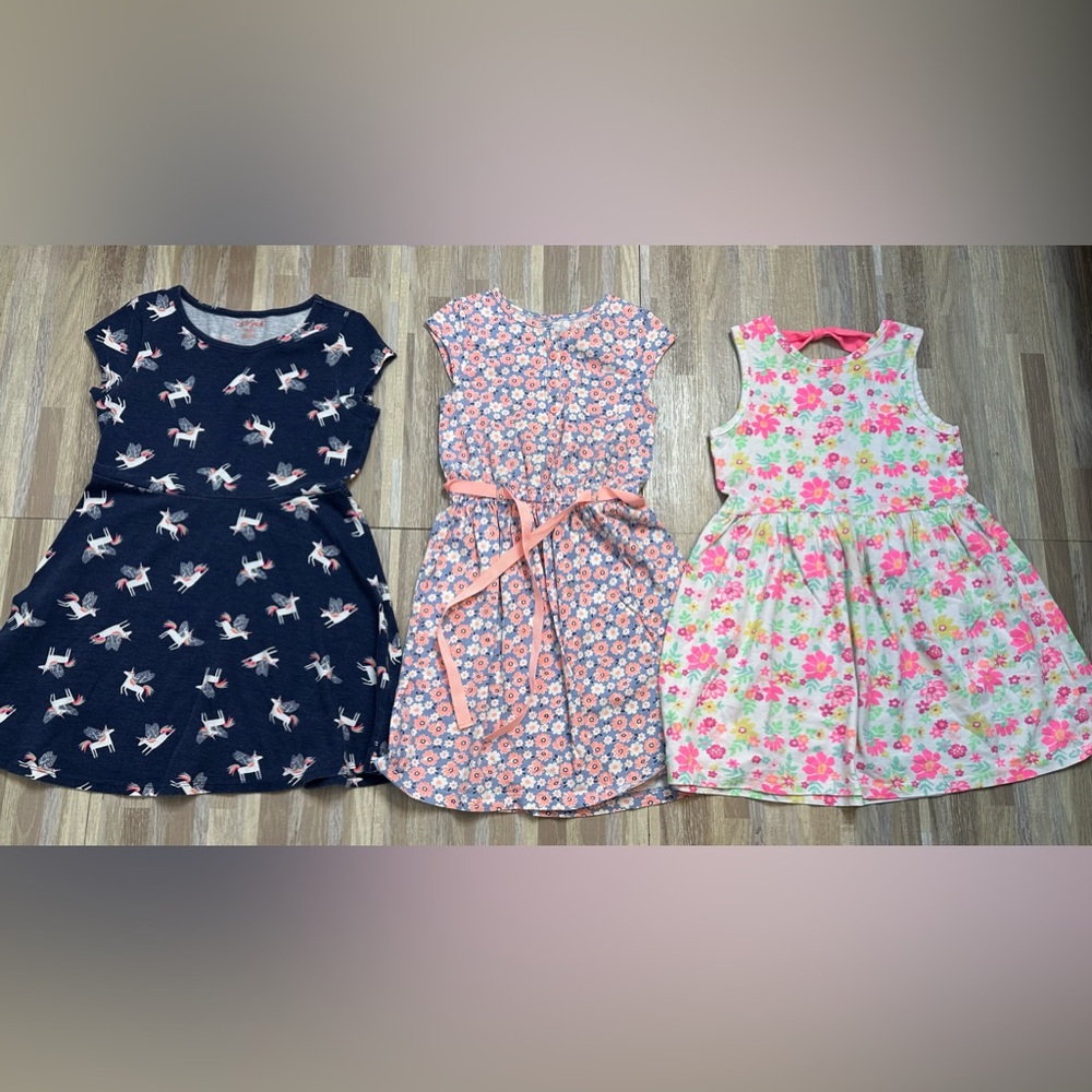 (3) Little Girl Summer Dresses, Size 6